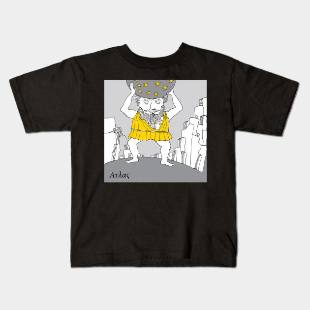 Atlas Kids T-Shirt by ruta13art